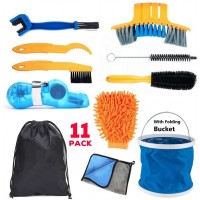 New Arrival Wholesale Bike chain cleaner Precision 11 PCS Bicycle Wash Cleaning Tool set Machine Cycling Brushes Kit with Bucket