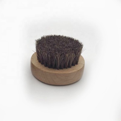 High Quality Round beechwood horse hair brush