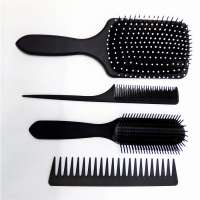 Custom Rubber Coating Frost Black Square Hair Straingtener Brush