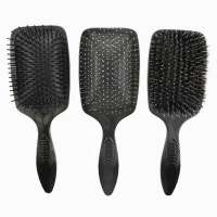 costom logo square hair brush nylon bristles detangling brush wholesale