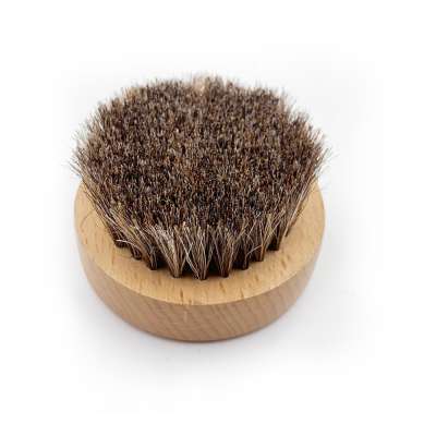 100 % natural horse hair round hair brush