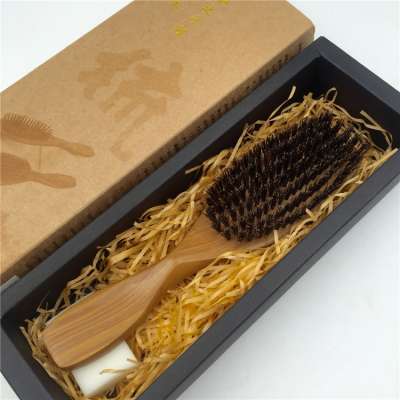 Hot sale Green sandalwood Wooden Bristles Comb brush with long handle